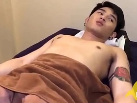 cute Asian boy ball massage japanese gay porn dad