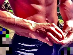 前編【個人撮影】逞しい肉体、日本の消防士の乳首、痛みと快感の板挟みで涎を垂らしながらチンポをしごく変態映像…！ hot asian gay porn star