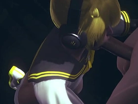 Vocaloid Femboy Yaoi - Can Len swallow this big cock? - Japanese Asian Manga anime game porn gay chinese gay dl thug porn