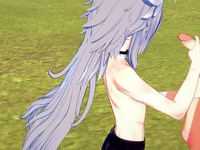 Genshin Impact Yaoi - Razor Handjob and fucked by Diluc - Japanese Asian manga anime game porn gay korean abs gay porn