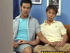 Japanese twink dick blowing before bareback doggy sex naked chinese guys gay porn