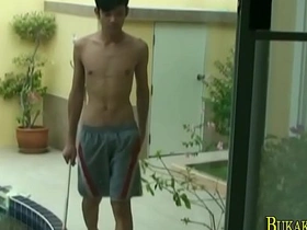 Asian twink spitroasted gay porn asian boyfriend