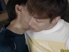 Asian twink rides dong and cums muscle gay asian porn