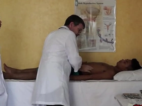 Asian patient anal licked while threeway breeded by doctors asian man gay porn