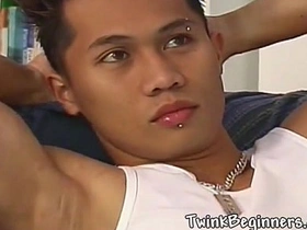 Sexy Asian twink loves jerking off asian gay porn telegram